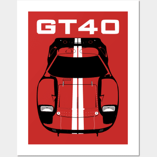 Ford GT40 - Multi color and white Posters and Art